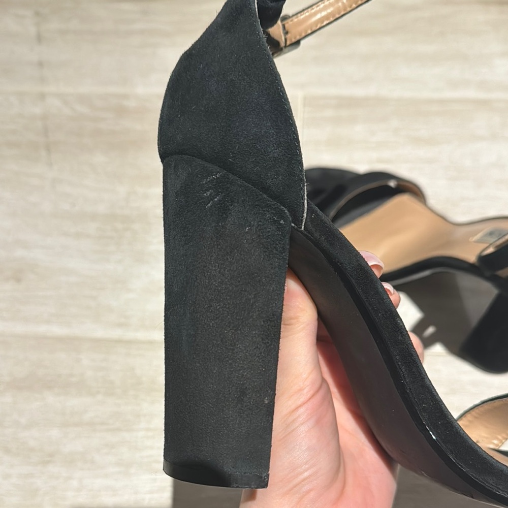 Steve Madden Black Carson Suede Heels - SIZE 10 - Picture 11 of 11
